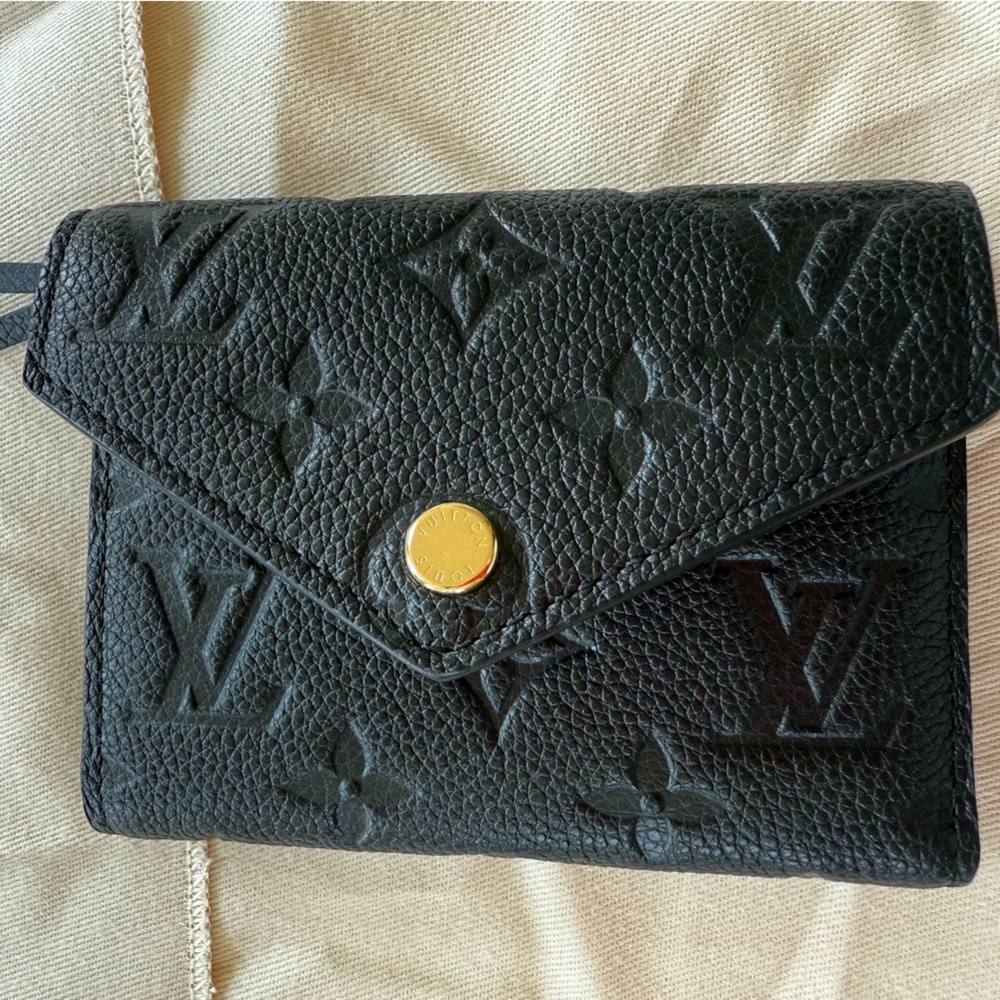 Louis Vuitton Black Textured Leather Wallet